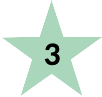 Stern mit einer 3 im Zentrum