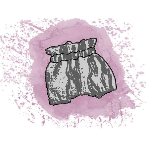 gezeichnete Musselin-Short auf rosa Hintergrund